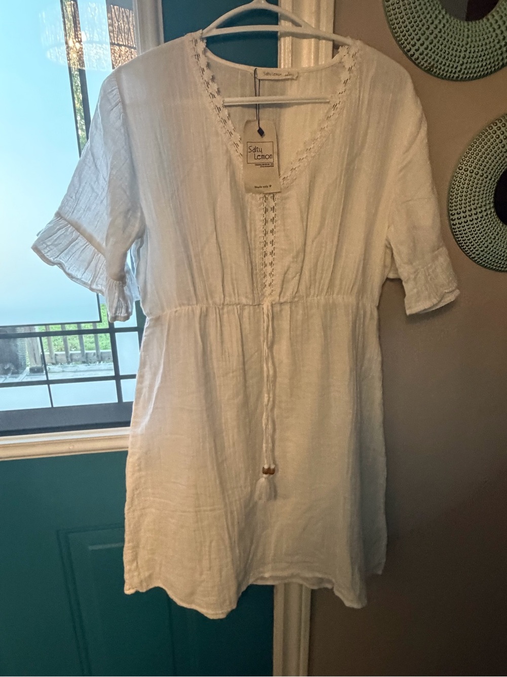 Sally Lunn White Linen Mini Dress